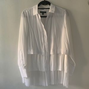 Banana Republic tiered button up blouse.